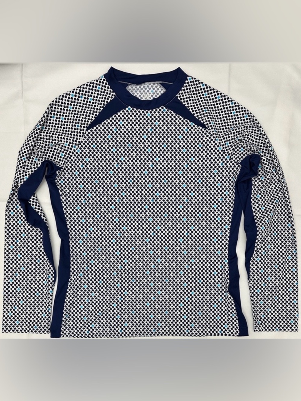 Tail  athletic Navy and White Geometric Fabric